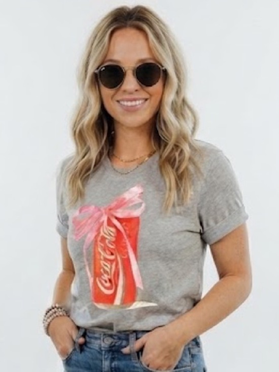 Coca Cola Tops - Coca Cola Classic Graphic T Shirt Vintage Style Women's XS Heather Grey Tee NWT